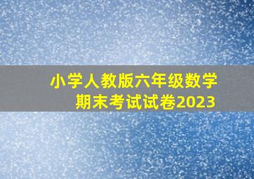 小学人教版六年级数学期末考试试卷2023