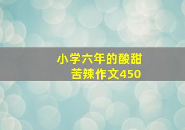 小学六年的酸甜苦辣作文450