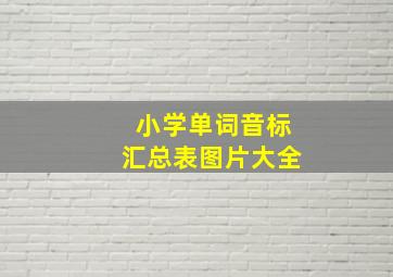 小学单词音标汇总表图片大全