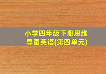 小学四年级下册思维导图英语(第四单元)