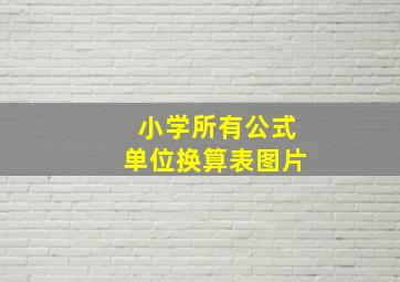 小学所有公式单位换算表图片