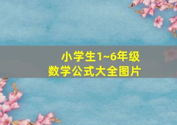 小学生1~6年级数学公式大全图片