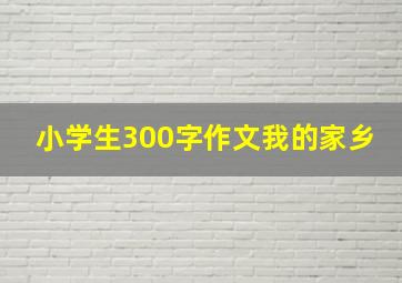 小学生300字作文我的家乡