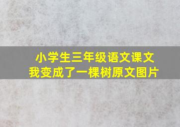 小学生三年级语文课文我变成了一棵树原文图片