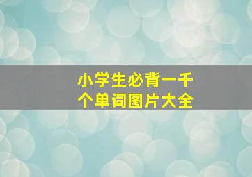 小学生必背一千个单词图片大全