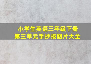 小学生英语三年级下册第三单元手抄报图片大全