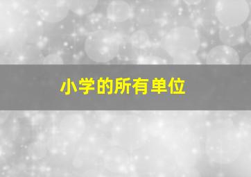 小学的所有单位