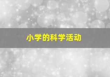 小学的科学活动