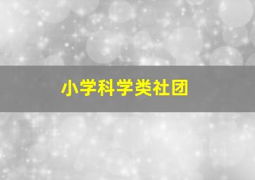 小学科学类社团