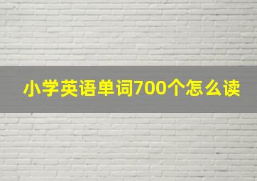 小学英语单词700个怎么读