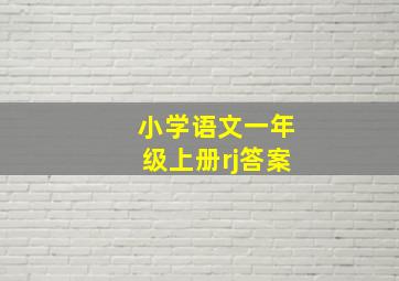 小学语文一年级上册rj答案