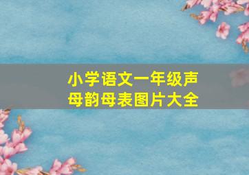 小学语文一年级声母韵母表图片大全