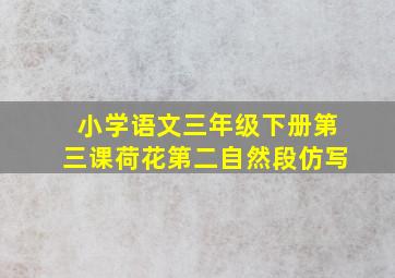 小学语文三年级下册第三课荷花第二自然段仿写