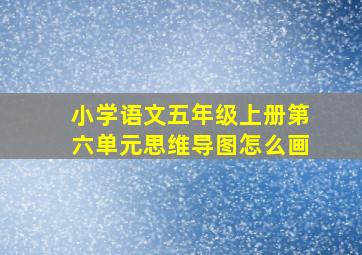 小学语文五年级上册第六单元思维导图怎么画