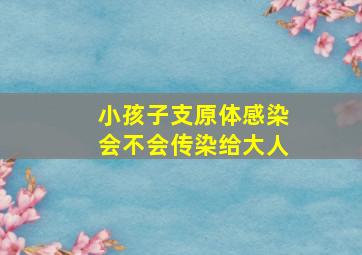 小孩子支原体感染会不会传染给大人