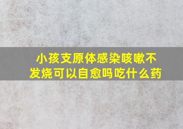 小孩支原体感染咳嗽不发烧可以自愈吗吃什么药