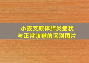 小孩支原体肺炎症状与正常咳嗽的区别图片