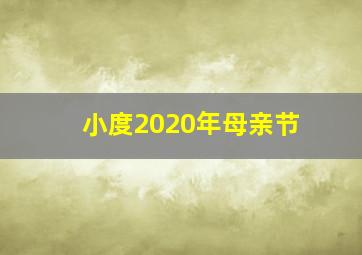 小度2020年母亲节