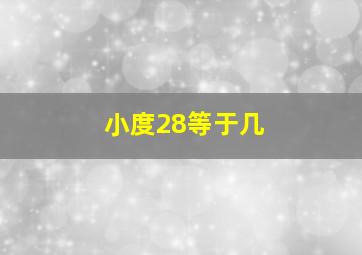 小度28等于几