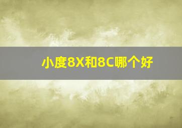 小度8X和8C哪个好