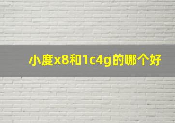 小度x8和1c4g的哪个好