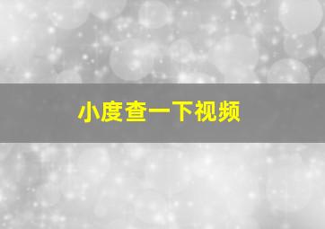 小度查一下视频