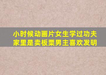 小时候动画片女生学过功夫家里是卖板栗男主喜欢发明