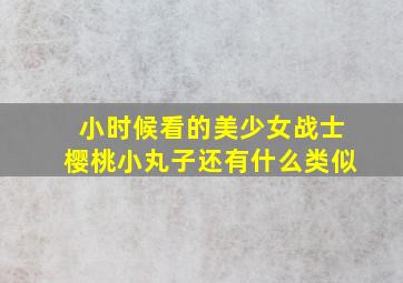 小时候看的美少女战士樱桃小丸子还有什么类似