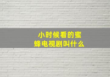 小时候看的蜜蜂电视剧叫什么