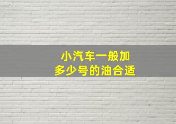 小汽车一般加多少号的油合适