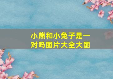 小熊和小兔子是一对吗图片大全大图