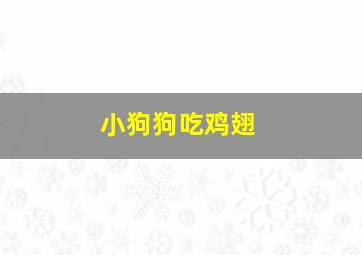 小狗狗吃鸡翅