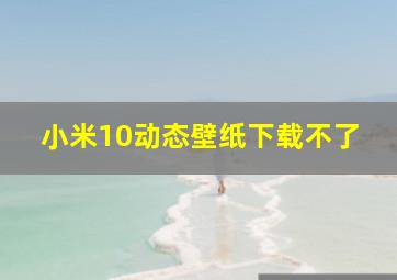 小米10动态壁纸下载不了