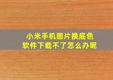 小米手机图片换底色软件下载不了怎么办呢