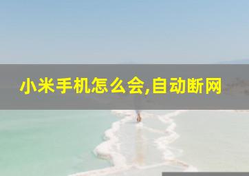 小米手机怎么会,自动断网