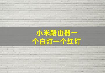 小米路由器一个白灯一个红灯