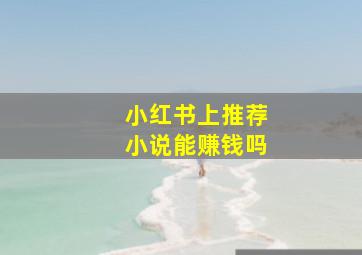 小红书上推荐小说能赚钱吗