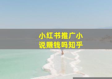 小红书推广小说赚钱吗知乎