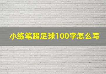 小练笔踢足球100字怎么写