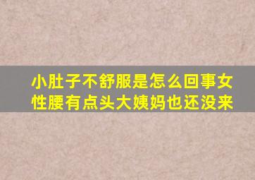 小肚子不舒服是怎么回事女性腰有点头大姨妈也还没来