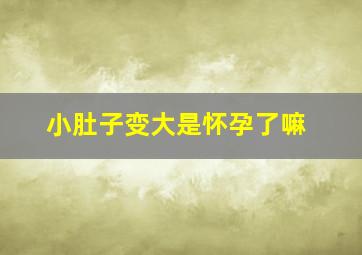 小肚子变大是怀孕了嘛