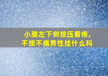 小腹左下侧按压着疼,不按不痛男性挂什么科