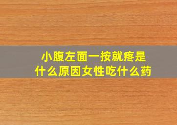 小腹左面一按就疼是什么原因女性吃什么药