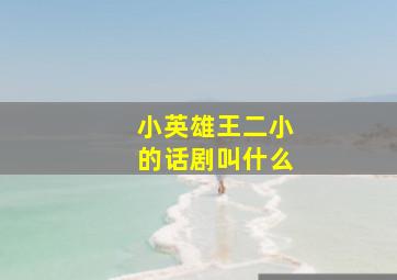 小英雄王二小的话剧叫什么