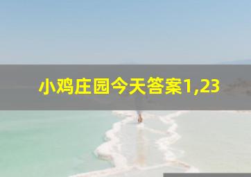 小鸡庄园今天答案1,23