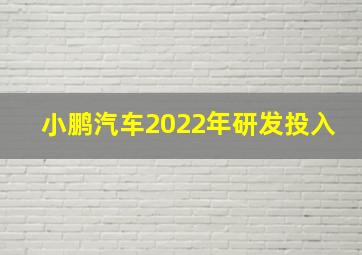 小鹏汽车2022年研发投入