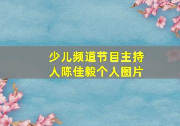 少儿频道节目主持人陈佳毅个人图片