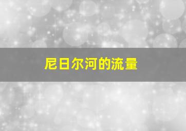 尼日尔河的流量