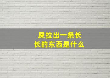 屎拉出一条长长的东西是什么