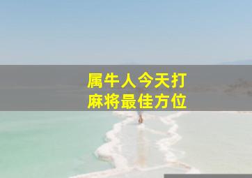 属牛人今天打麻将最佳方位